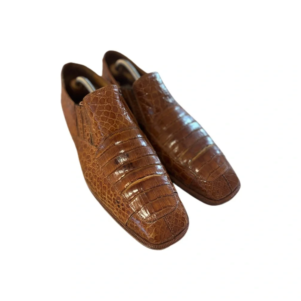 DAVID EDEN Loafers (12, Brown, Crocodile) - Picture 1 of 7